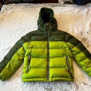 Marmot Kids Green Down Jacket Size Extra Small 709-fill